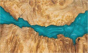 Flizelin tapéta Divatos 3D fali ragasztó Fa és műgyanta 416x254 Ragasztó