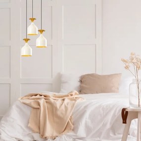 SIVANI kábelcsillár 3xE27/40W/230V fehér/réz