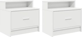 vidaXL éjjeliszekrények fiókos 2 db fehér 51 x 31 x 47 cm