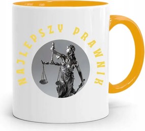 Sárga Bögre Ajándék Ügyvédnek A Legjobb Ügyvéd fényképes nyomtatással