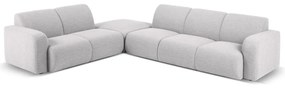 Világosszürke buklé sarokkanapé (bal oldali) Molino – Micadoni Home