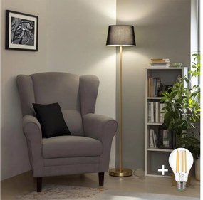 Brilagi - LED állólámpa CERIA 1xE27/20W/230V átm. 30 cm fekete/arany