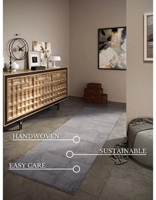 Szürke kézi szövésű gyapjú futószőnyeg 80x250 cm Alexis – Villeroy&amp;Boch