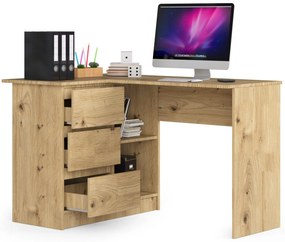Sarok PC asztal Bodhi (artisan tölgy) (B). Akció -17%. 1070963