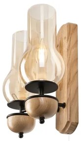 Brilagi - LED Fali lámpa COTTAGE 2xE14/40W/230V tölgy/barna