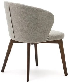 Bézs kárpitozott étkezőfotel Darice – Kave Home