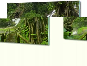 Fotó 100x70 falikép Vízesés a dzsungelben