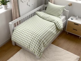 Krepp ágynemű kiságyhoz Renforcé GRENTIS zöld Ágyneműhuzat mérete: 45 x 65 cm | 90 x 140 cm