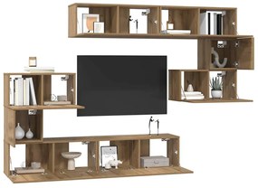 TV szekrény garnitúra 8 pcs kézműves tölgy 80 x 30 x 30 cm