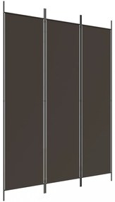 3 paneles barna szövet paraván 150 x 200 cm