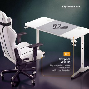 X-Mate fehér irodai és gamer íróasztal, 160x75x75 cm, Doablo Chairs
