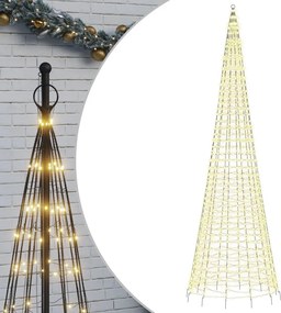 vidaXL meleg fehér LED karácsonyfa zászlórúdra 1534 LED 500 cm