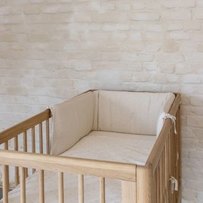 Natúr színű tölgyfa babaágy állítható magassággal 60x120 cm Forrest – Vipack