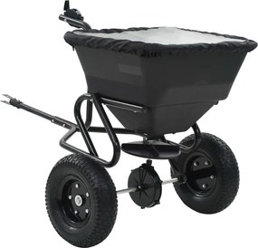 vidaXL vontatható sószóró kocsi PVC/acél 125 x 74 x 79 cm 45 literes