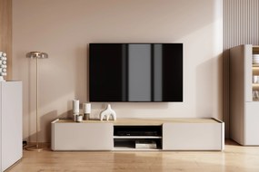 Elivo TV állvány 220 cm - kasmír / olajozott tölgy