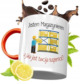 Narancssárga Bögre Raktárosnak Ajándék fényképes nyomattal