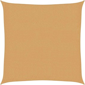 vidaXL homokszínű négyzet alakú HDPE napvitorla 160 g/m² 3 x 3 m