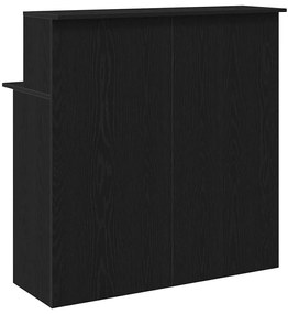 recepciós pult fekete 100x50x103,5 cm szerelt fa