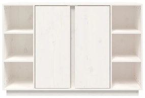 fehér tömör fenyőfa tálalószekrény 120x35x80 cm