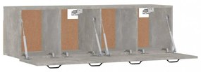 2 db betonszürke szerelt fa faliszekrény 80 x 35 x 36,5 cm
