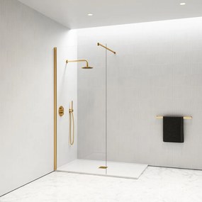 Florina ||. Gold walk-in zuhanyfal 8 mm, NANO