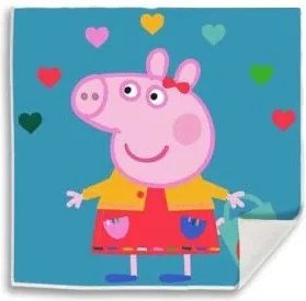 Peppa malac Hearts Mágikus Kéztörlő arctörlő, törölköző 30x30cm