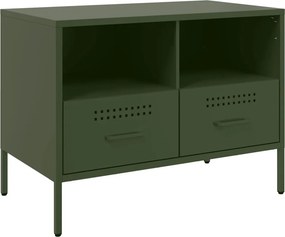 vidaXL olívazöld acél TV-szekrény 68 x 39 x 50,5 cm