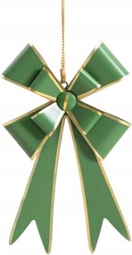 Karácsonyfa medál Alessia masni fém zöld dupla Homla