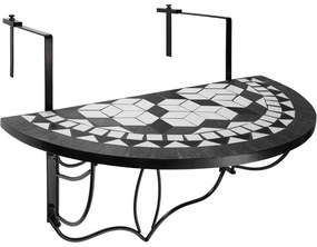 Lehajtható balkon asztal 2 színben-fekete