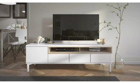 Fehér TV-állvány 156x48x48 cm Roomers – Tvilum