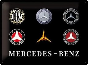 Fém tábla Mercedes-Benz - Logo Evolution, (40 x 30 cm)