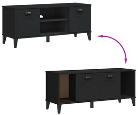 VIKEN fekete szerelt fa cipőtároló pad 106 x 35 x 45 cm