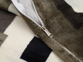 Mikroplüss ágyneműhuzat LUXOR fehér-szürke Ágyneműhuzat mérete: 70 x 90 cm | 140 x 200 cm