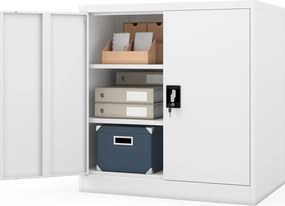 Fém irodai és műhelyszekrény fehér BEATA D600 900 x 930 x 600 mm