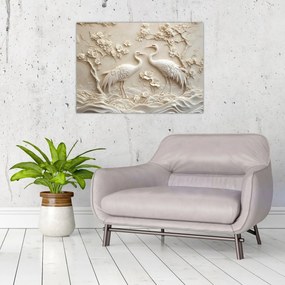 Üveg kép - Kínai minta (70x50 cm)