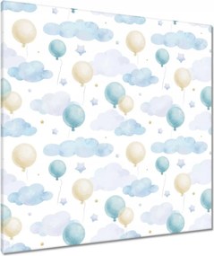 Vászonkép 80x80 Pasztell motívum kékkel