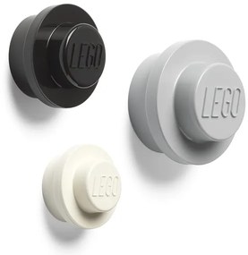 Věšák na zeď, 3 ks, více variant - LEGO szín: fehér, világoskék, rózsaszín