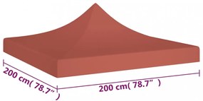 terrakotta tető partisátorhoz 2 x 2 m 270 g/m²