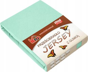 Gumis jersey lepedő 80x160 pisztácia Karo