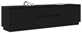 fekete tölgy TV-szekrény LED-világítással 193,5x41x50 cm