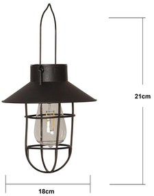 Napelemes LED kültéri lámpa (magasság 21 cm) Cage – Star Trading