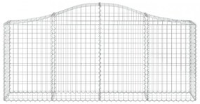15 db íves horganyzott vas gabion kosár 200x30x80/100 cm