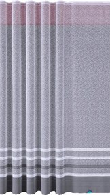 Kész Függöny Szalaggal Szürke Csíkos 300X160