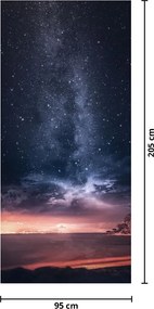 Fotótapéta ajtóra - Csillagos égbolt (95x205cm)