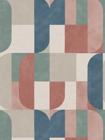 Esselle Home A La Mode Atton kék-kékeszöld geometrikus vlies tapéta – 100620EH