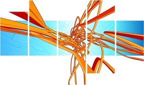Kép - Összefonódó vonalak, absztrakciók (150x105 cm)