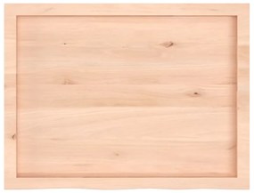 kezeletlen tömör tölgyfa fali polc 80x60x(2-4) cm