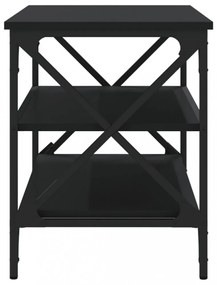 fekete szerelt fa TV-szekrény 80x40x50 cm