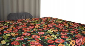 Abrosz Foltálló Fekete 160X260 CM Pipacsok Virágok Piros