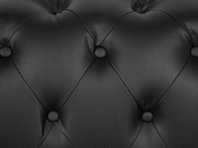 Chesterfield Stílusú Kétszemélyes Elegáns Műbőr  Kanapé Fekete Színben VISSLAND Beliani